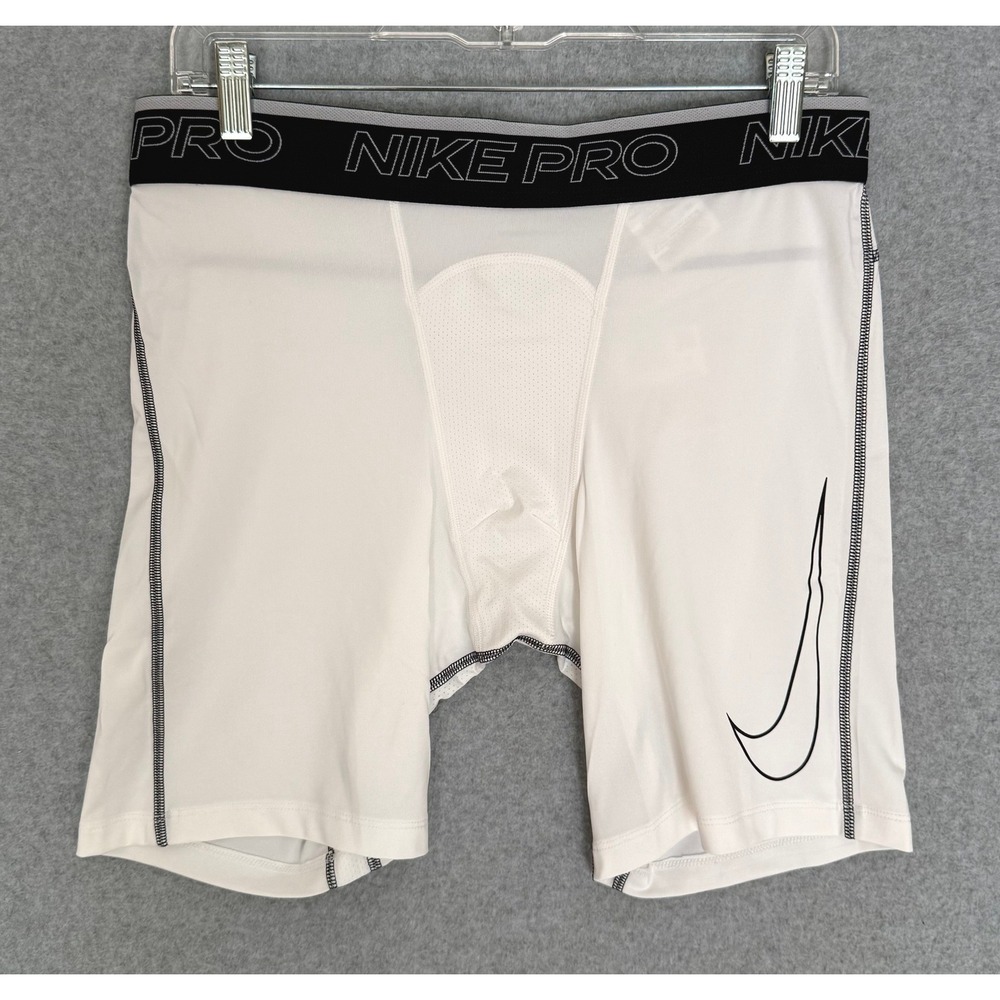 NEW! Nike Pro Compression Shorts Mens XL White Dri-FIT Training Gymwear NWT